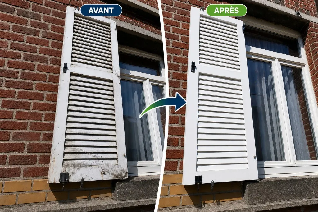 Réalisation Makclean — Volets blancs à Bassilly
